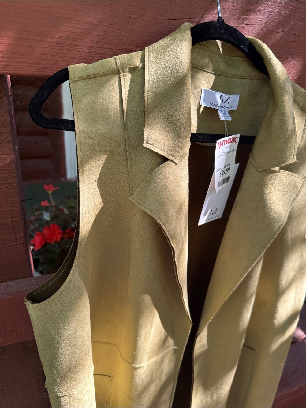 Magaschoni faux suede sleeveless Duster, size XL - Picture 5 of 7